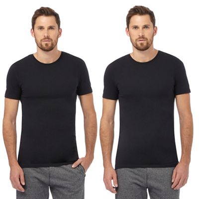 The Collection Pack of two black crew neck t-shirts